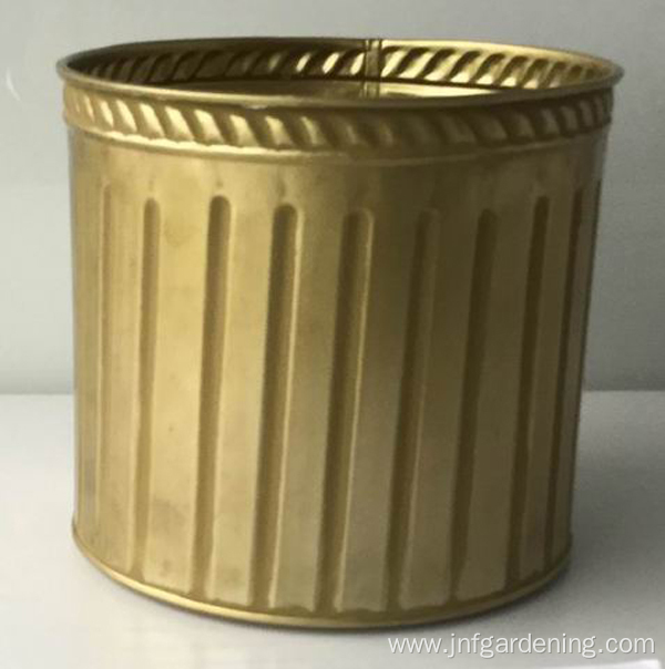 METAL POT FOR PLANTS GOLD