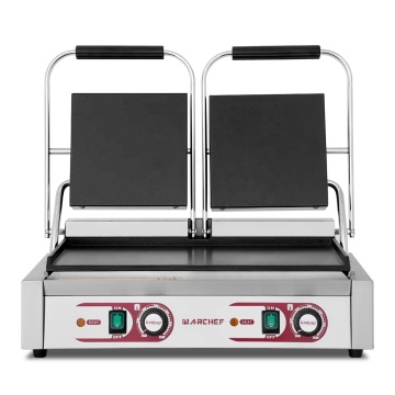 Commercial Half Ribbed Half Smooth Press Grill Sandwich Panini