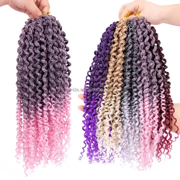 AliLeader New Styles Synthetic Hair Crochet Braids Senegalese Twist Ombre Curly Senegelese Twisted Hair Curly End