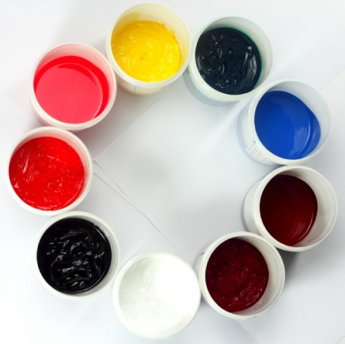Silicone rubber inks
