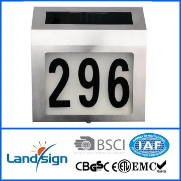 High class solar led house number light CIXI LANDISIGN XLTD-910