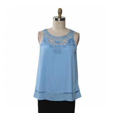 Ladies Blouse Lace Neck Trim