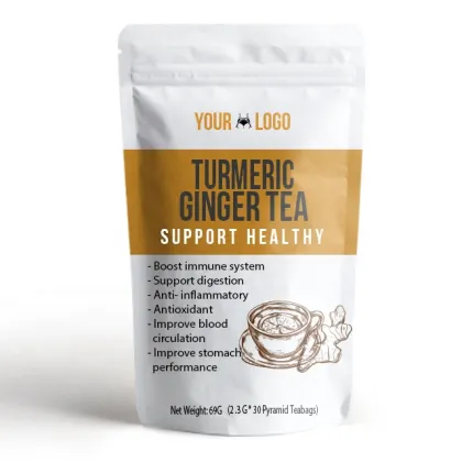 Private Label Lemon Ginger Tea Bags - Flavored Herbal Tea