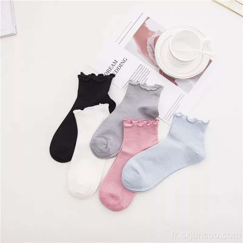 Chaussettes en coton pour fille antidérapantes respirantes de style japonais