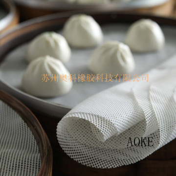 Silicone fiberglass steamer edge pad