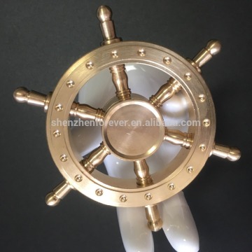 Processing The gold copper helm wheel gyro detachable finger spinner