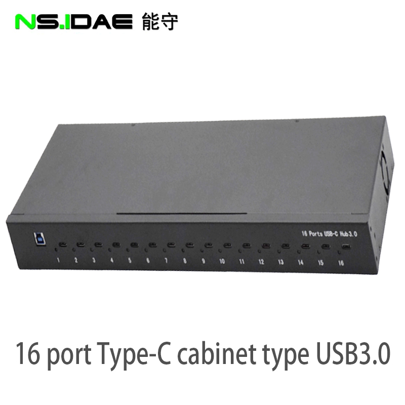 Hochwertiger Großhandel Black 16 Port USB Hub