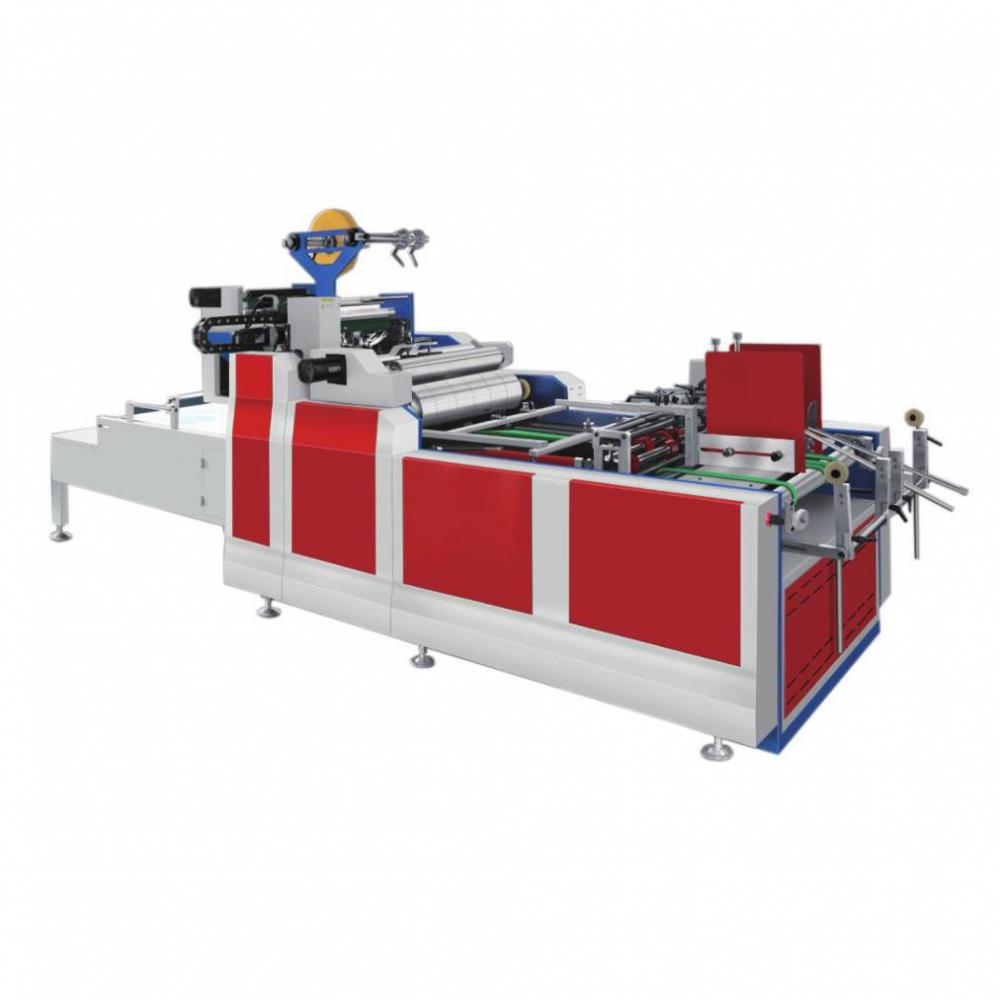 Automatic window patching machine with creasing and cutting