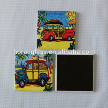 Creative Rectangular Ceramic fridge magnet for sublimation painting for kid