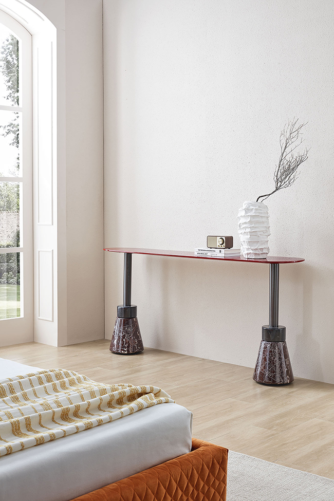 Eye-catching Red Table Plate Console Tables