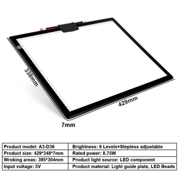 Suron de planche à dessin LED Boîte lumineuse