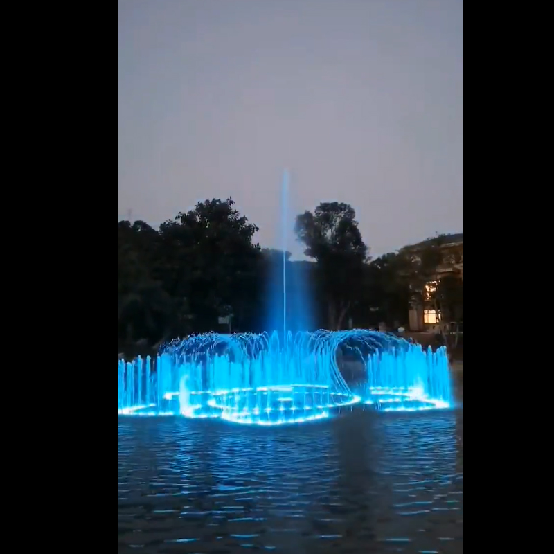 Nice Blue Program Controlled Fountain