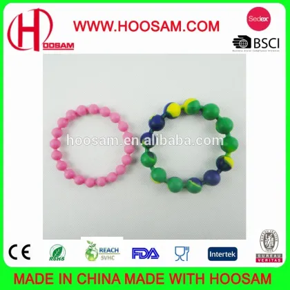 2017 new design charm bead bracelet custom silicon bead bracelet