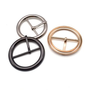 Gold Metal Graved Logo Yuvarlak Pim Tokası Kadın Kemer Süslemeleri - 25mm Giyim Aksesuarları