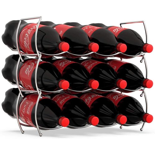 3 Tier Stackable Cabinet Wine Organizer Storage Rack