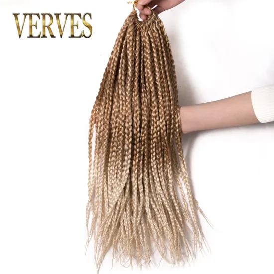 Box Braids Hair ombre Afro Crochet Hair Extensions 22 roots/pack synthetic braiding blond,black color 18 Inch Crochet Braids