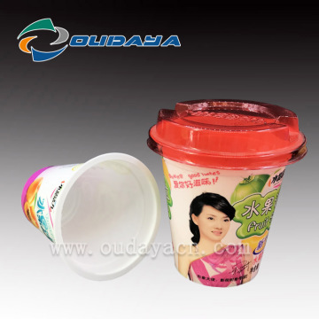 Bekas Cawan Salad Buah Plastik IML Dengan Tudung