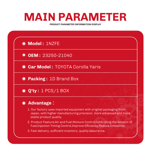 الجودة الأصلية حاقن الوقود فوهة 23250-21040 23209-21040 1NZ-FE لـ YARIS 1.5 Hybrid
