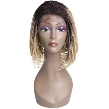 Top quality synthetic ombre braided wig, fast delivery afro wig braided for sale
