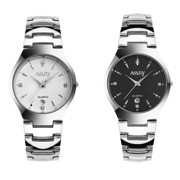 Stainless Steel Quartz Watches with Date - Waterproof Watches for Men and Women