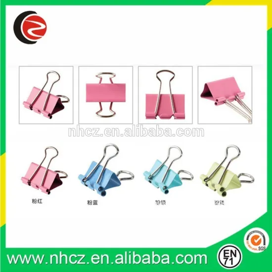 32mm paper metal colorful decorative binder clips