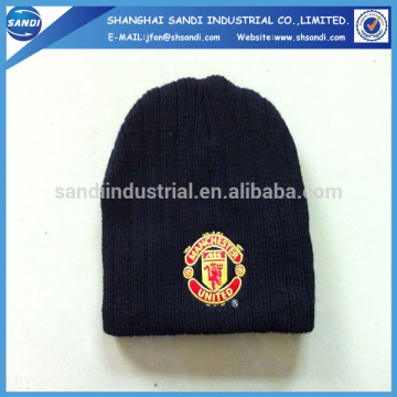 wholesale knitted custom beanie hat with logo printed