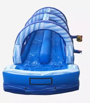 Factory Direct Blue and White Inflatable Water Slide for Kids and Adults