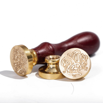 Customizable Multi-Shape Wax Seal Stamp Heads with Wood Handles