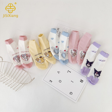 버전 만화 Sanrio Short Socks Girls Boneless Socks