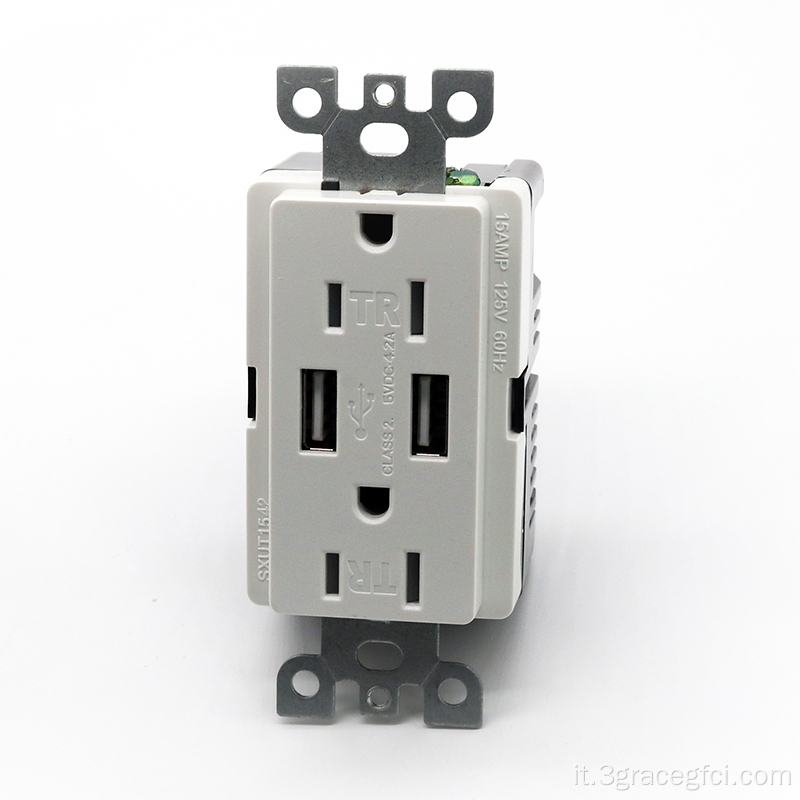 Digitare un outlet da parete USB