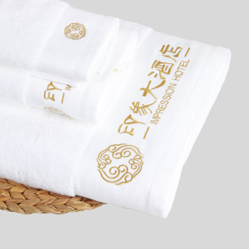 Ensembles de serviettes de bain de l'hôtel de luxe en gros 100% coton