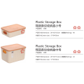 Ribbed Container Plastic Storage Box with Lid & Handle