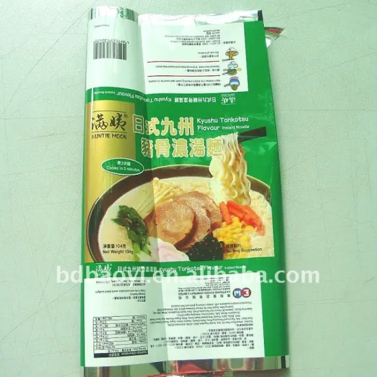 Plastic packaging bag for fast food