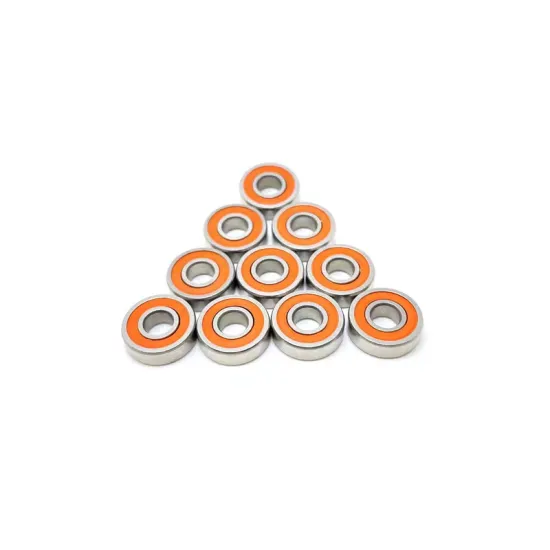 10pcs Miniature 608 Skateboard Ball Bearings with Ceramic Balls, Long Life Single Row Radial Ball Bearing Set from CN;SHN