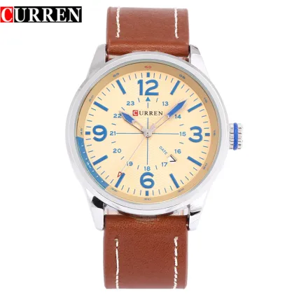 genuine leather strap watch hottest quartz watch