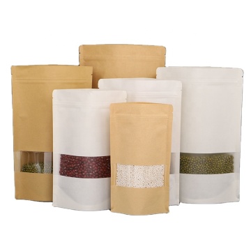 Kraft Paper Stand Up Bag with Window - Doypack Search