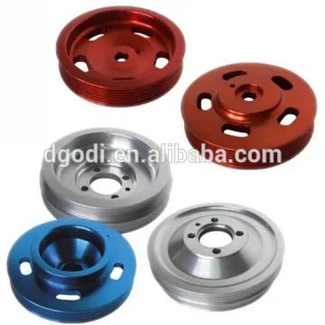 Custom color anodised crankshaft pulley and crankshaft damper pulleys
