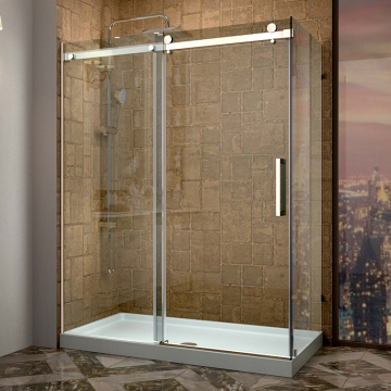 Frameless Rectangular Stainless Steel Shower Enclosure