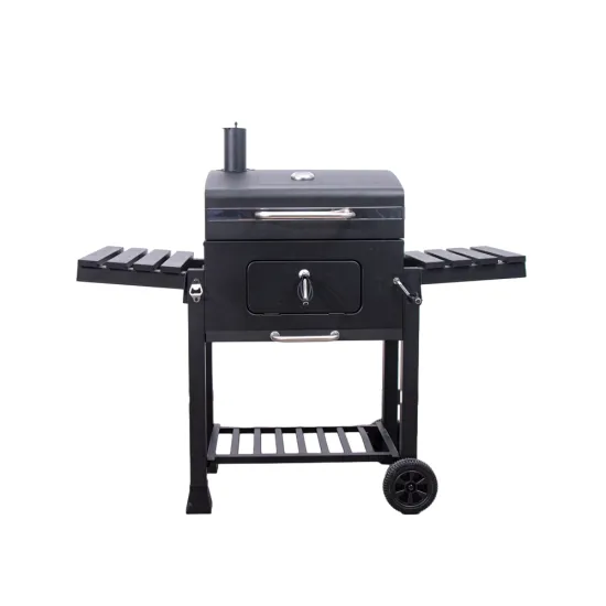 Commercial American Style Charcoal BBQ Grill for Garden - Easily Cleaned Cast Iron Smoker