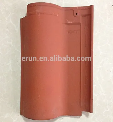 China new product ceramic roof tiles, red color glazed clay building materials