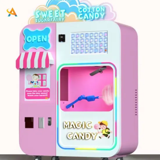 2023 Hot Sale WiFi Connected Cotton Candy Machine Vending with 4 Colors of Sugar and 30 Kinds of Flavors