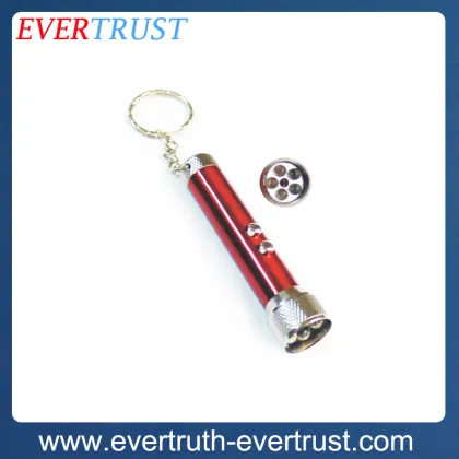 custom mini 3 led light keychain