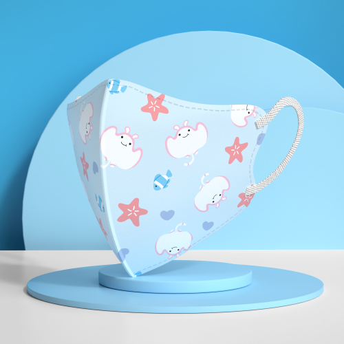Máscara dobrável com padrão fofo para crianças