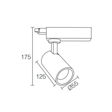 LEDER Alüminyum 2 Fazlı 12W LED Ray Işığı