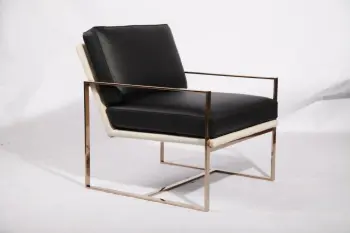 golden finished stainless steel angles chair