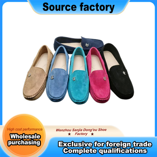 Metal Tokalı Süet Loafer Bean Ayakkabı