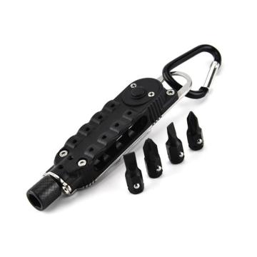 Key-Shaped Slotted Screwdriver Keychain Multi-Function Mini Repair Survival Kit