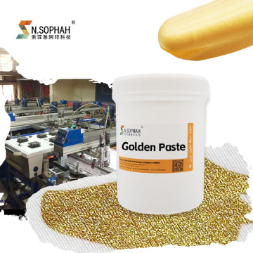 High Shine High Fastness Water-Based Screen Printing Gold Ink