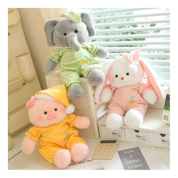Custom Goodnight Series 40cm Plush Toys: Rabbit, Bear, Pig, Elephant Stuffed Animals
