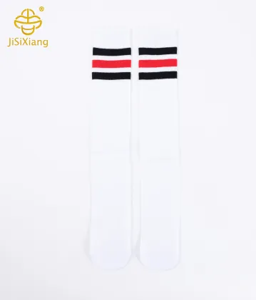 Girls' White Long Knee Over Sports Socks